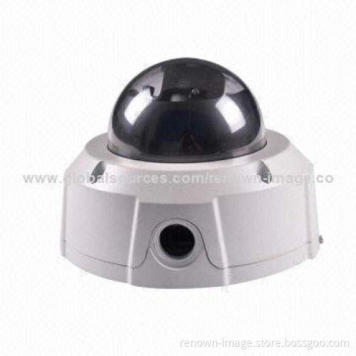 IP Megapixel Camera with Vandal-proof Wateroroof Hisilicon 3518, Maximum IR Distance of 40m